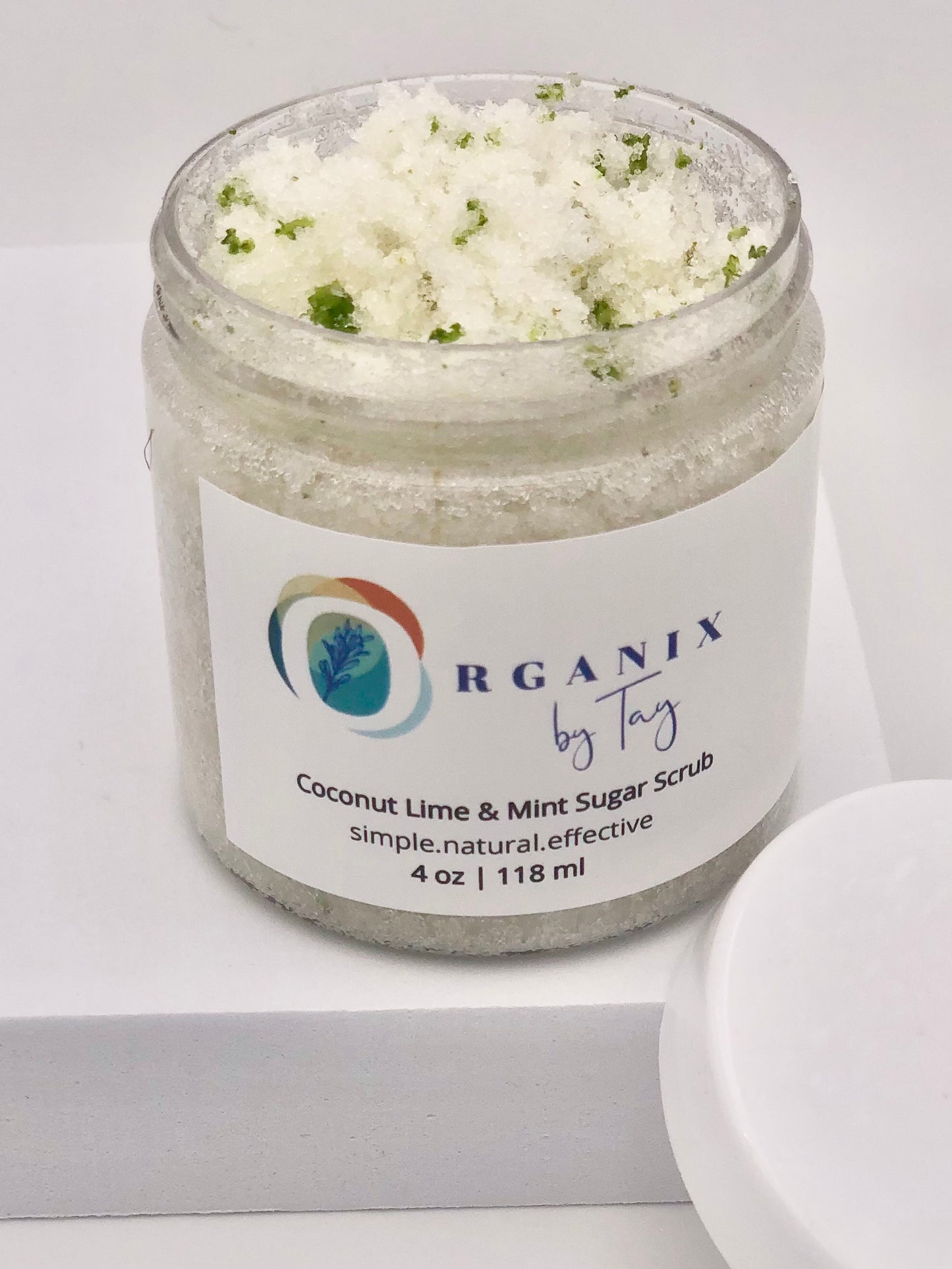 Load image into Gallery viewer, Coconut Lime &amp;amp; Mint Sugar Scrub
